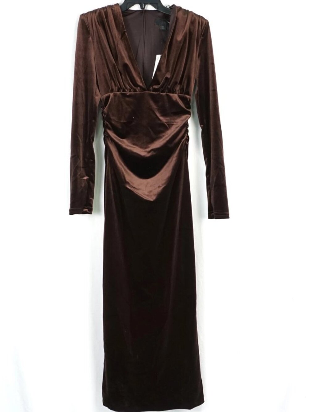 Zara Draped Velvet Ruched Bodycon Goth Dress Wedding Holiday Party Cocktail Gala
